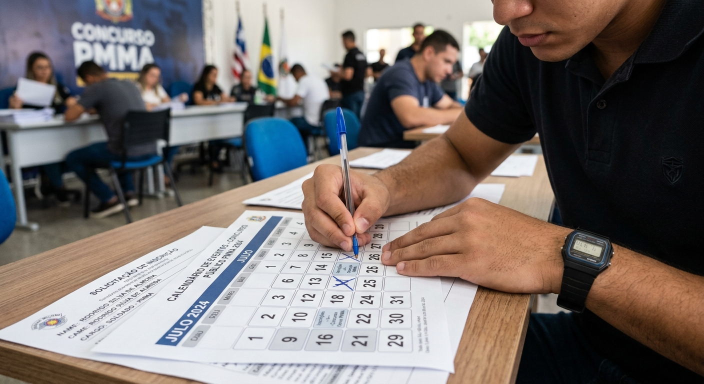 Análise detalhada do cronograma do Concurso PM MA